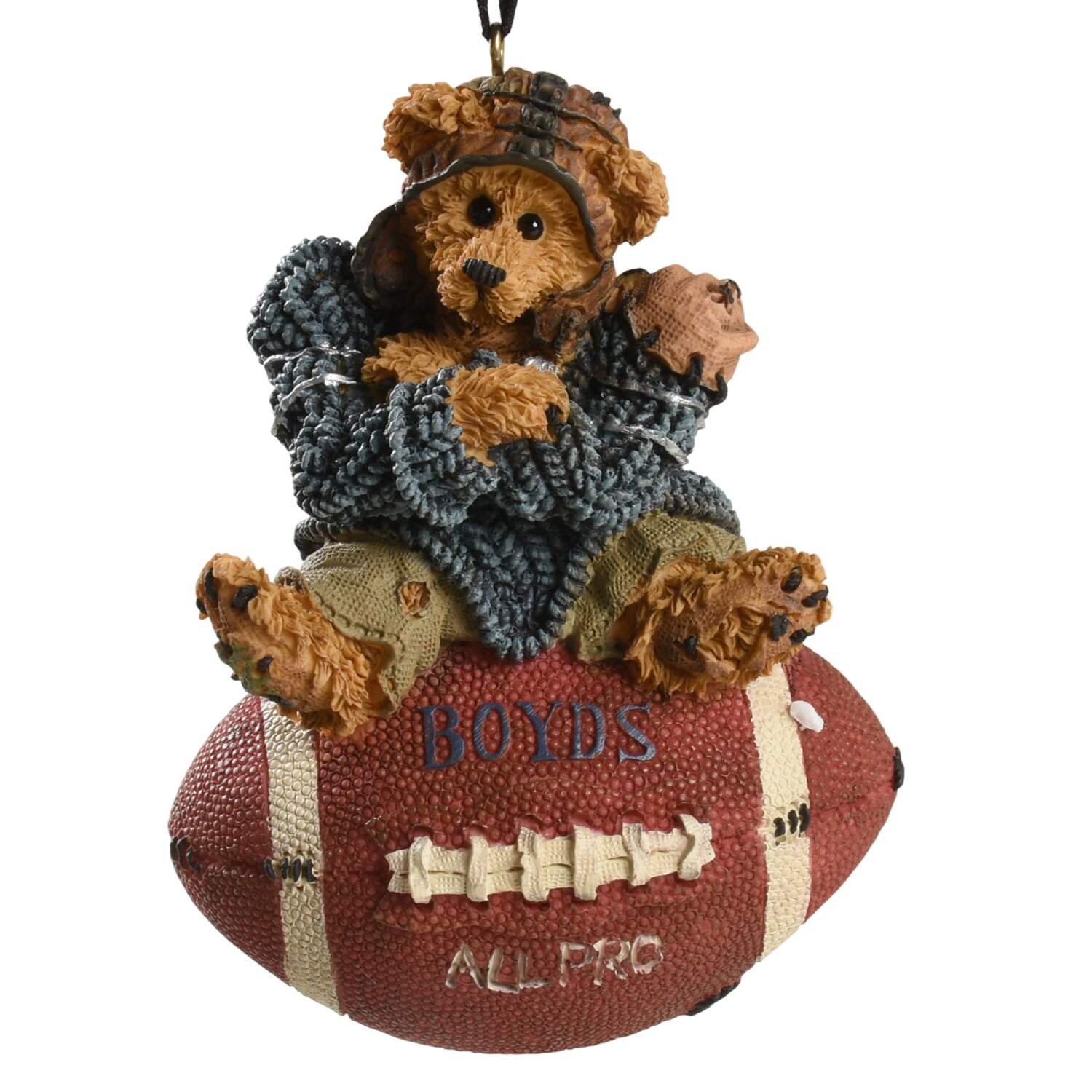 Bearstone Ornament Knute Half Time - Boxed by Boyds Bears-1
