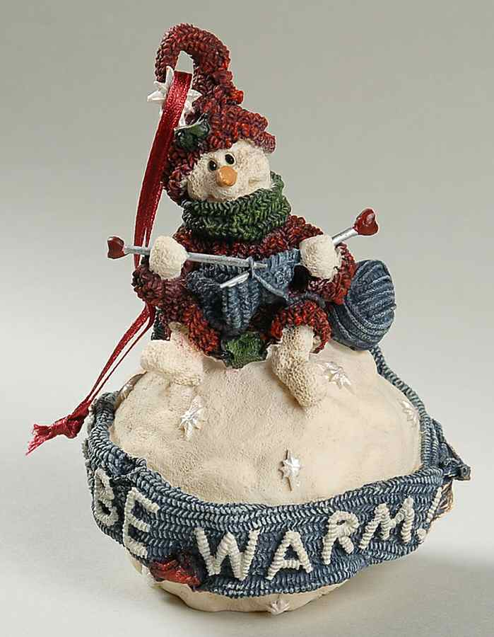 Bearstone Ornament Ingrid The Warm Snowball-Snow Doodles - Boxed by Boyds Bears-1