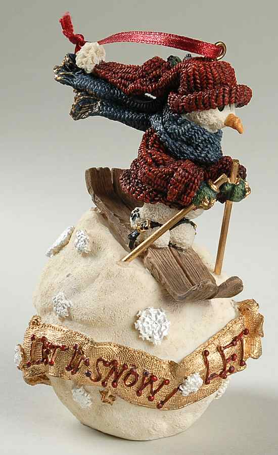 Bearstone Ornament Olaf Let It Snow-Snow Doodles - Boxed by Boyds Bears-1