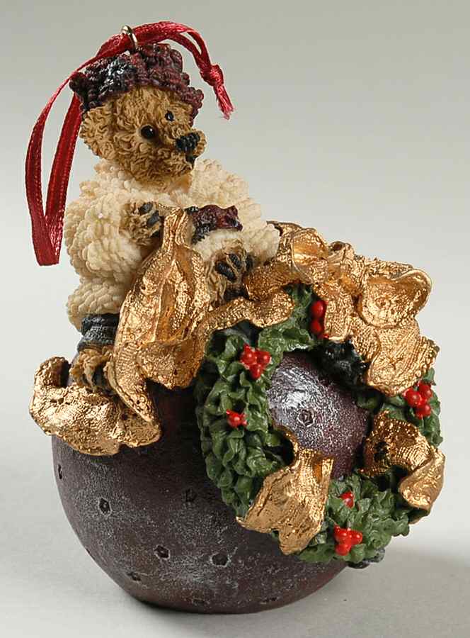 Bearstone Ornament Edmund Deck The Halls - Boxed by Boyds Bears-1