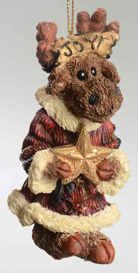 Bearstone Ornament Joy-Moose - Boxed by Boyds Bears-1