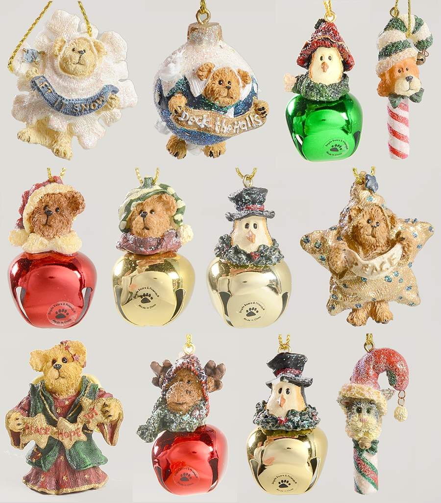 Bearstone Ornament Boyds Holiday Ornaments-Set Of 12 - No Box by Boyds Bears-1