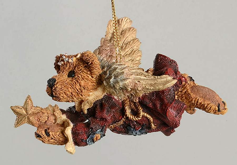 Bearstone Ornament Angel Bear With Star - Boxed by Boyds Bears-1
