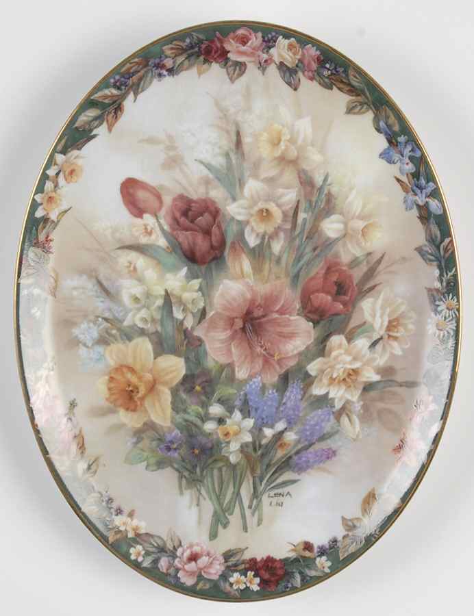 Lena Liu's Floral Cameos Enchantment - No Box by Bradford Exchange-1