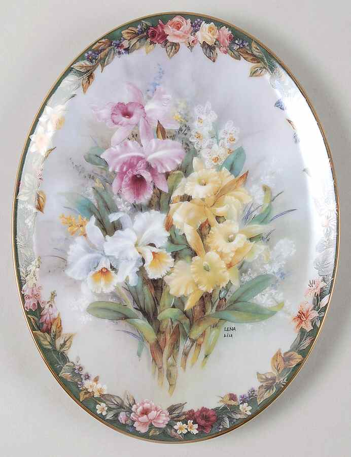 Lena Liu's Floral Cameos Exquisite - No Box by Bradford Exchange-1