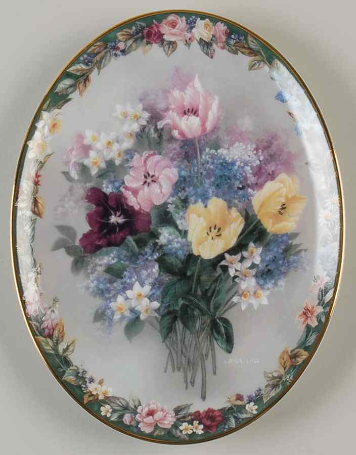 Lena Liu's Floral Cameos Honored - No Box by Bradford Exchange-1