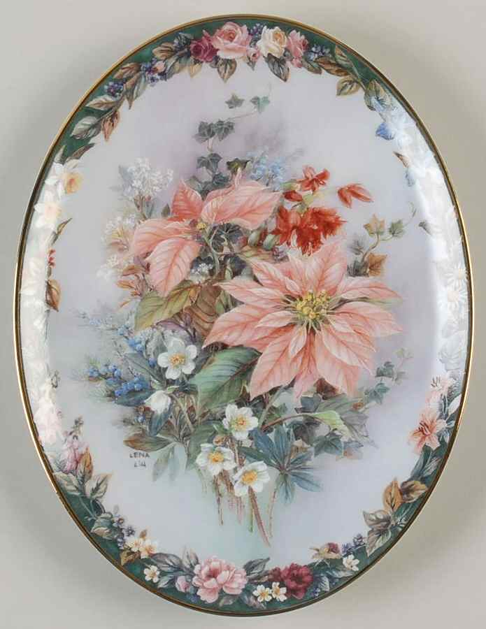 Lena Liu's Floral Cameos Joyful - No Box by Bradford Exchange-1