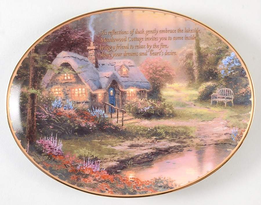 Guiding Lights-Plate Meadowood Cottage - No Box by Bradford Exchange-1
