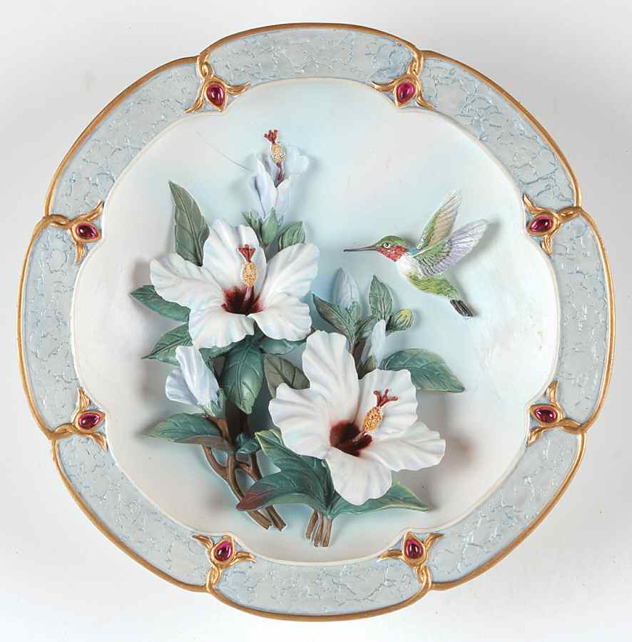 Morning Jewels Plate Rose-Colored Dawn - No Box by Bradford Exchange-1