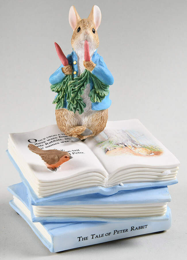 Beatrix Potter Music Box The Tale Of Peter Rabbit-Mozart's Lullab - Boxed by Border Fine Arts-1