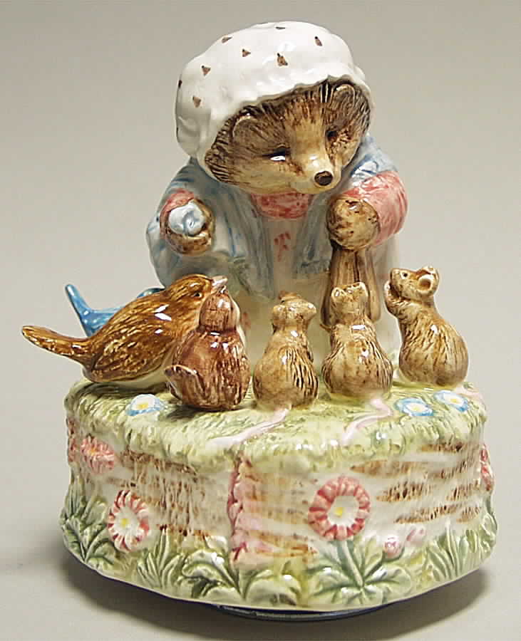 Beatrix Potter Music Box Mrs Tiggy Winkle-In The Garden - No Box by Border Fine Arts-1