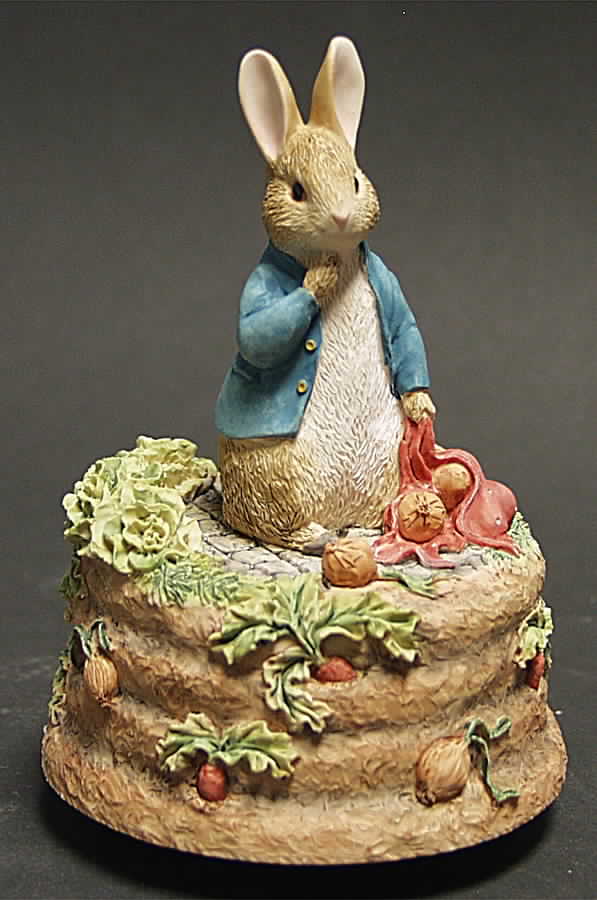 Beatrix Potter Music Box Peter Rabbit-Autumn Leaves - Boxed by Border Fine Arts-1