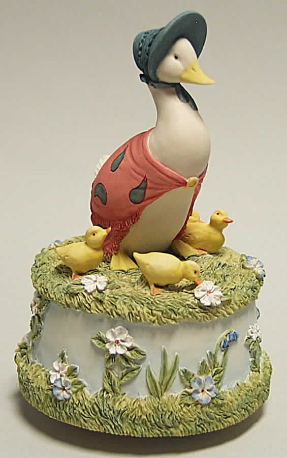 Beatrix Potter Music Box Jemima Puddleduck-Clair De Lune - Boxed by Border Fine Arts-1