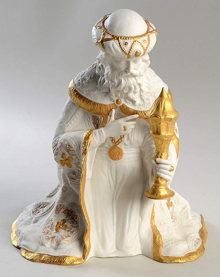 Spirit of Bethleham-Gold Accent King Gaspar - Boxed by Boehm-1