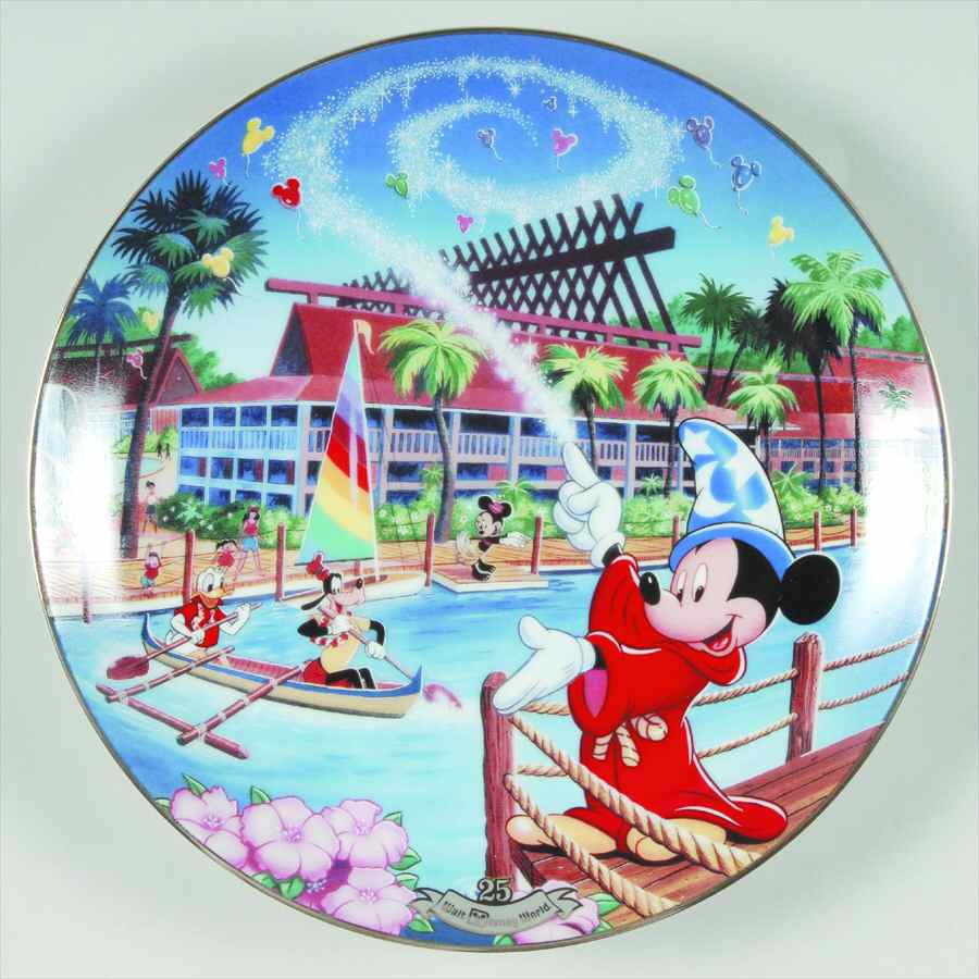 Walt Disney World 25th Anniversary South Seas Paradise-Polynesian Resort - No Box by Bradford Exchange-1
