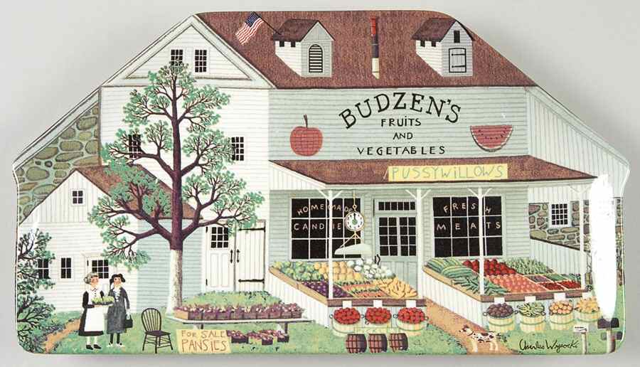 Charles Wysocki Country Heartland Budzens Roadside Foodstand - No Box by Bradford Exchange-1