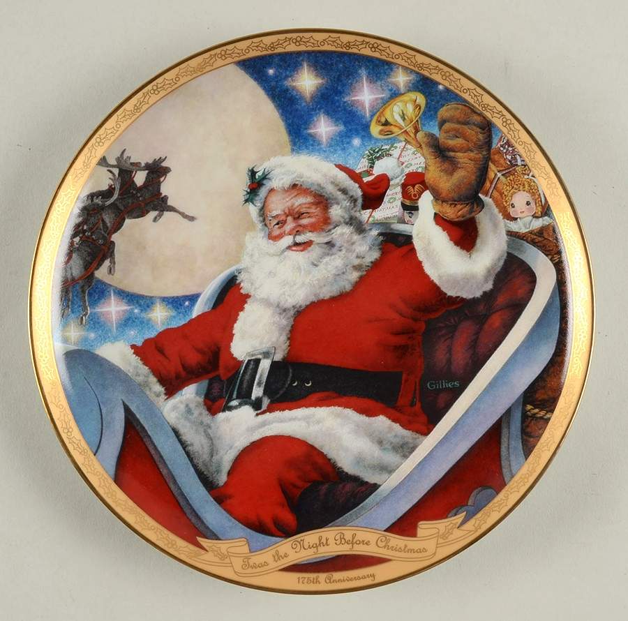The Night Before Christmas Happy Christmas To All - No Box by Bradford Exchange-1