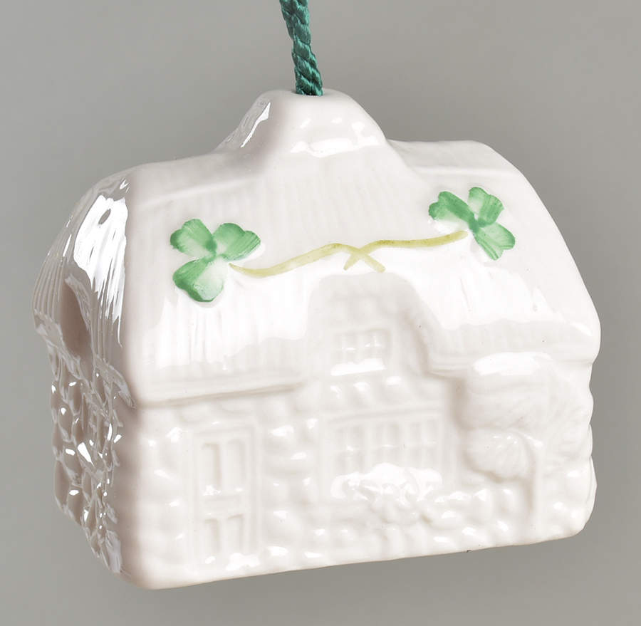 Annual Christmas Bell Ornament Adare Cottage - Boxed by Belleek Pottery (Ireland)-1