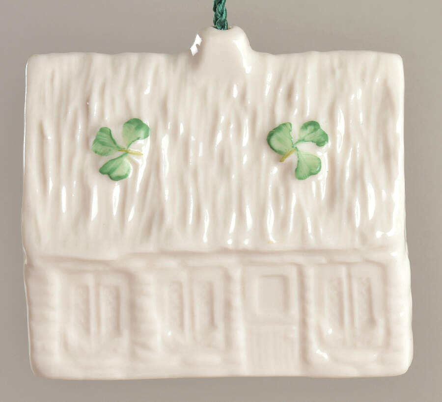 Annual Christmas Bell Ornament Quiet Man Cottage - Boxed by Belleek Pottery (Ireland)-1