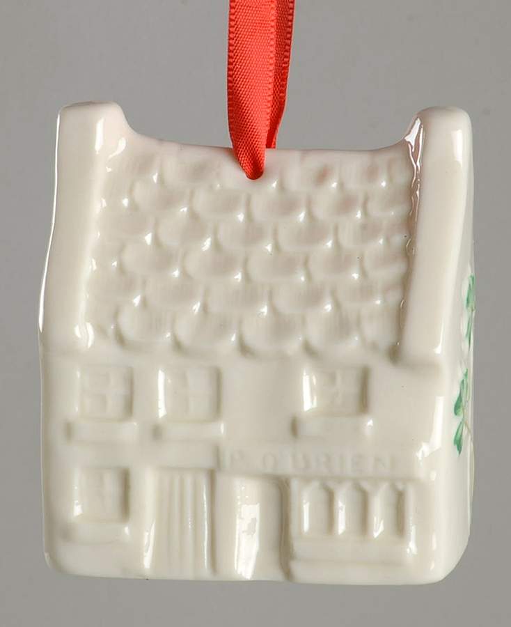 Annual Christmas Bell Ornament O'Brien'S Pub - Boxed by Belleek Pottery (Ireland)-1