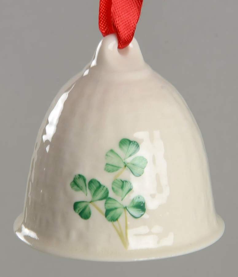 Annual Christmas Bell Ornament Bell - No Box by Belleek Pottery (Ireland)-1