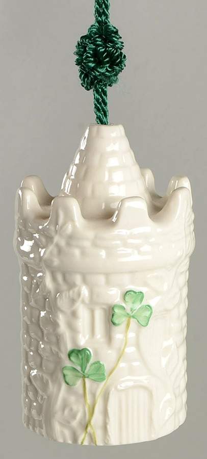 Annual Christmas Bell Ornament Clare Castle - Boxed by Belleek Pottery (Ireland)-1