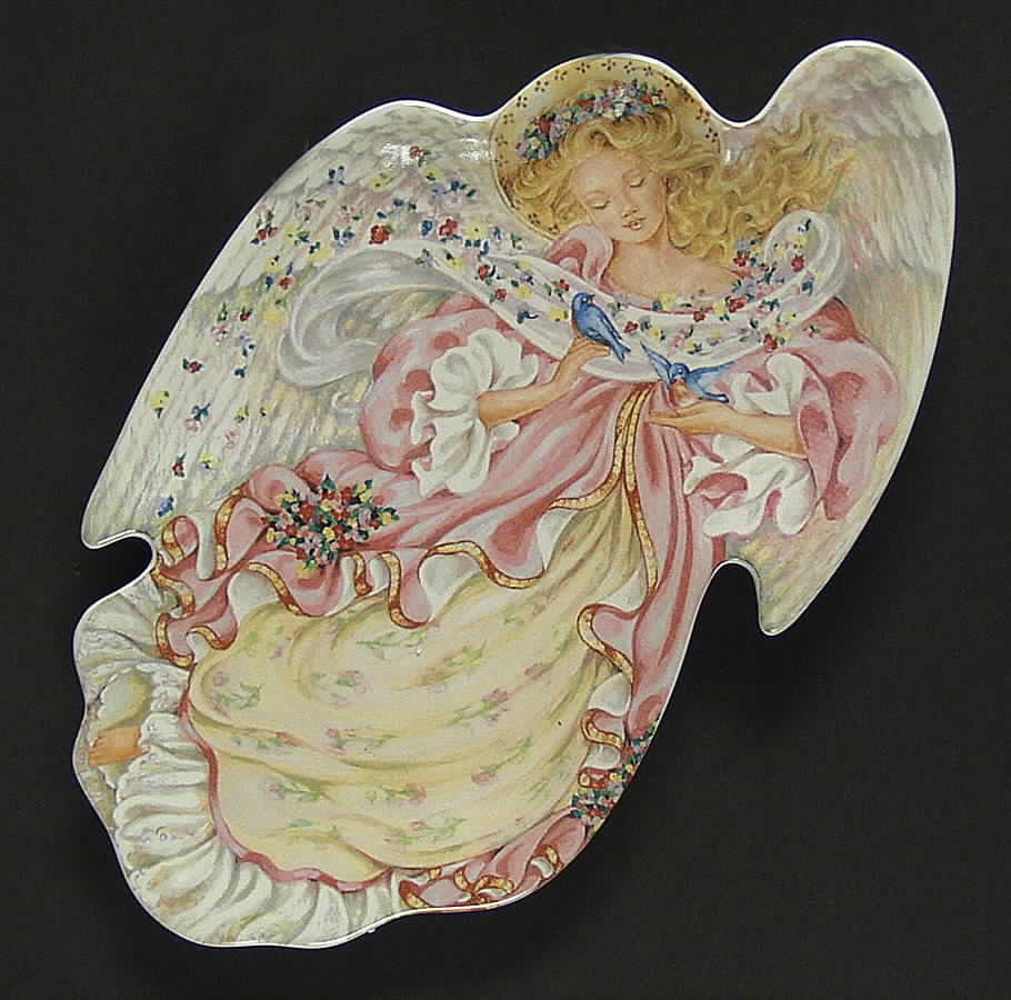 On Angels Wings Springtime Friends - No Box by Bradford Exchange-1