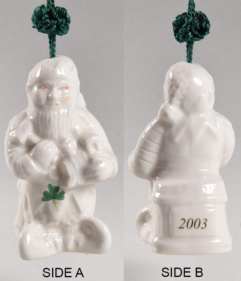 Belleek Christmas Bell Woody Elf Bell - Boxed by Belleek Pottery (Ireland)-1