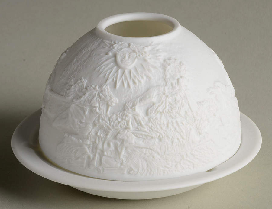 Bernardaud Lithophane Candle Votive Les Grandes Eaux - Boxed by Bernardaud-1