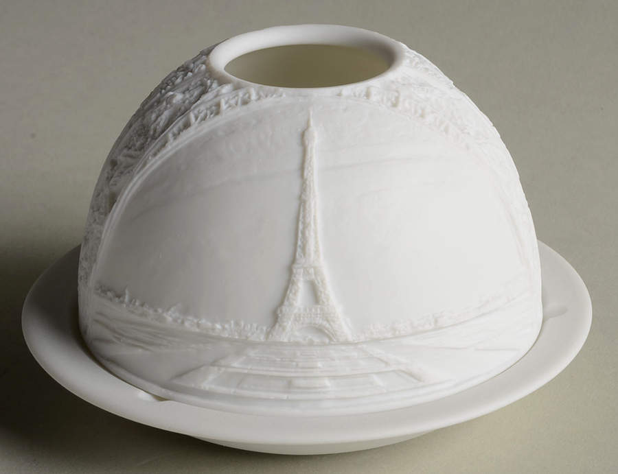 Bernardaud Lithophane Candle Votive The Eiffel Tower - Boxed by Bernardaud-1