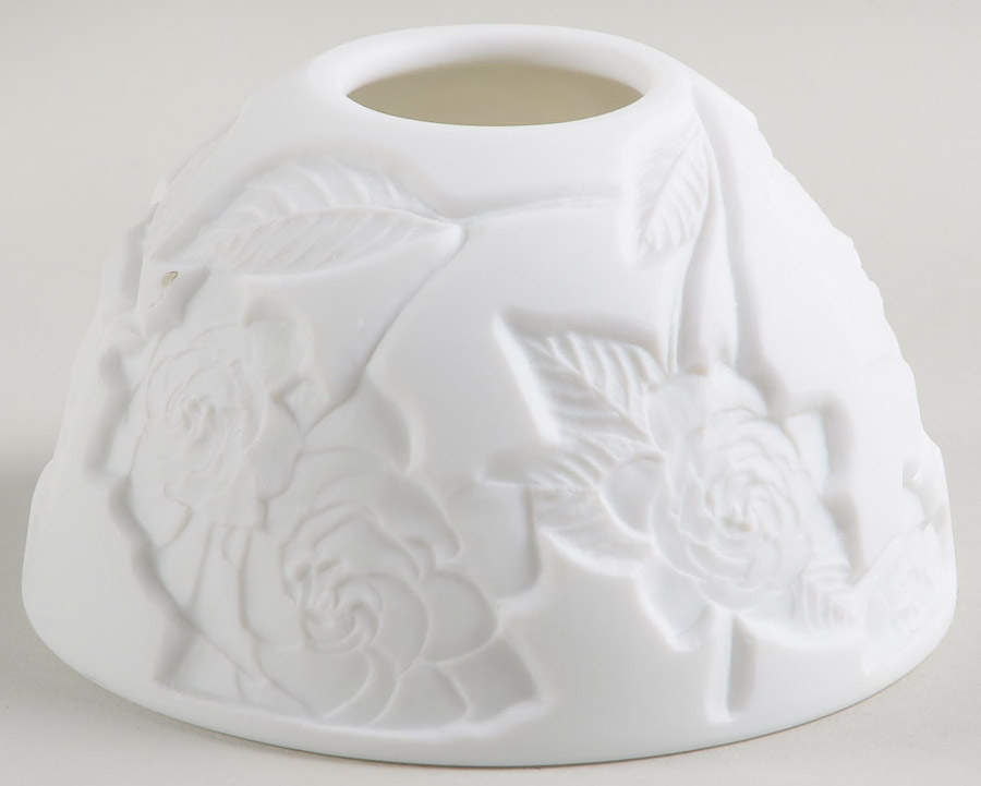 Bernardaud Lithophane Candle Votive Gardenia Flowers - Boxed by Bernardaud-1