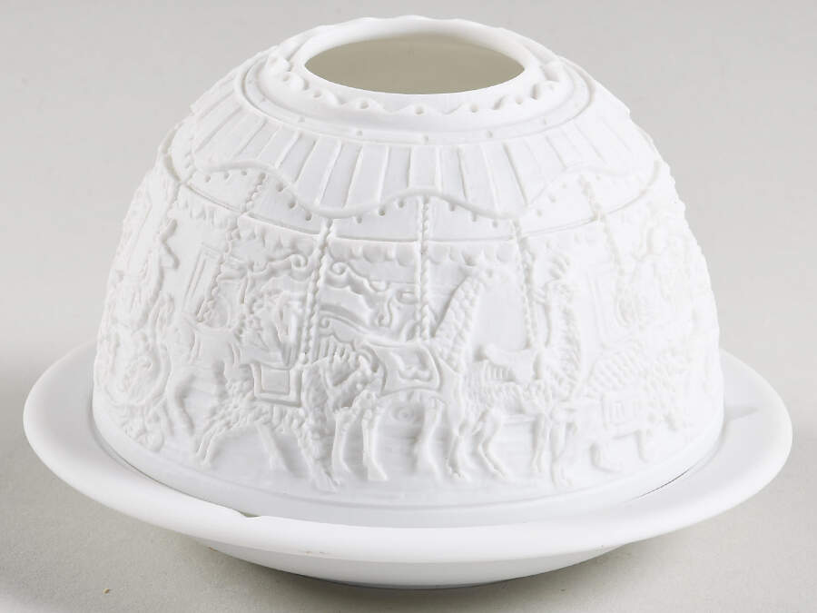 Bernardaud Lithophane Candle Votive Carousel - Boxed by Bernardaud-1