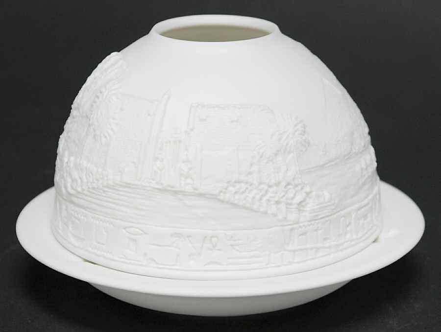 Bernardaud Lithophane Candle Votive Egypt - Boxed by Bernardaud-1