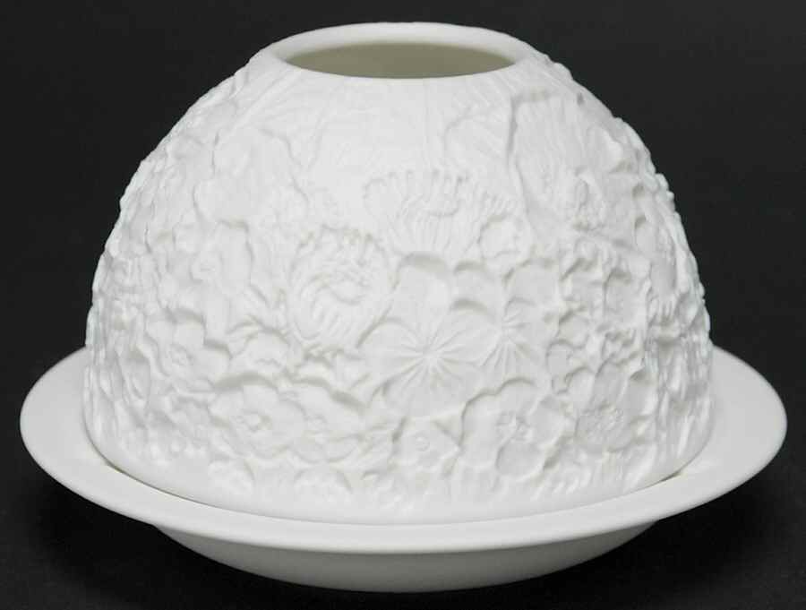 Bernardaud Lithophane Candle Votive Wild Flowers - Boxed by Bernardaud-1