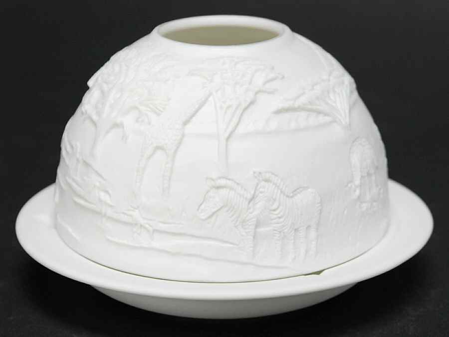 Bernardaud Lithophane Candle Votive Out Of Africa - Boxed by Bernardaud-1