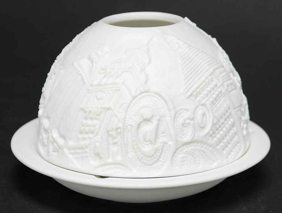 Bernardaud Lithophane Candle Votive Chicago - No Box by Bernardaud-1