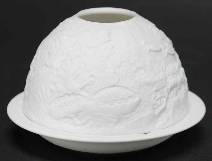Bernardaud Lithophane Candle Votive Coral Reef - Boxed by Bernardaud-1