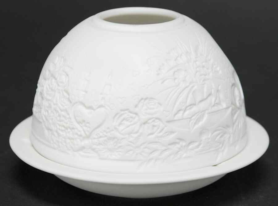 Bernardaud Lithophane Candle Votive Amours - No Box by Bernardaud-1
