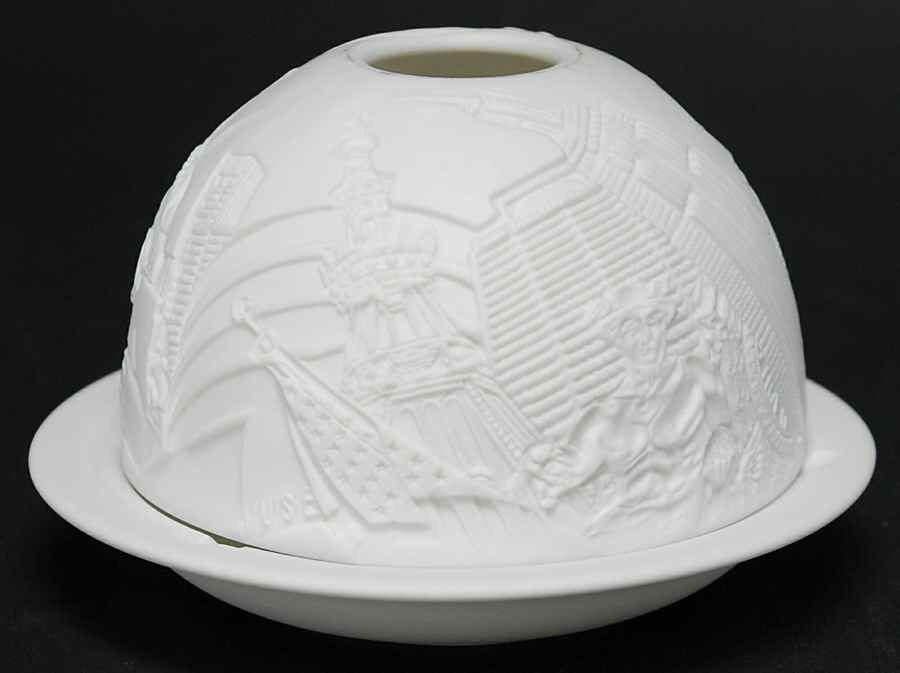 Bernardaud Lithophane Candle Votive New York - Boxed by Bernardaud-1