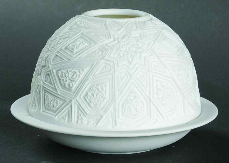 Bernardaud Lithophane Candle Votive Claustra - With Box by Bernardaud-1