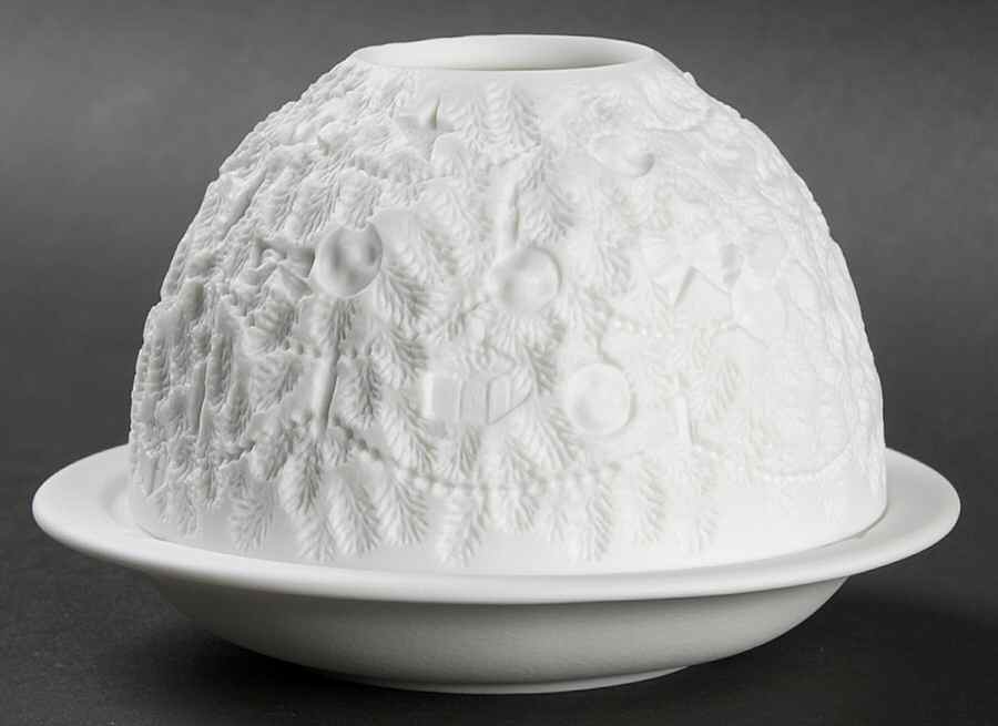 Bernardaud Lithophane Candle Votive Christmas Tree - Boxed by Bernardaud-1