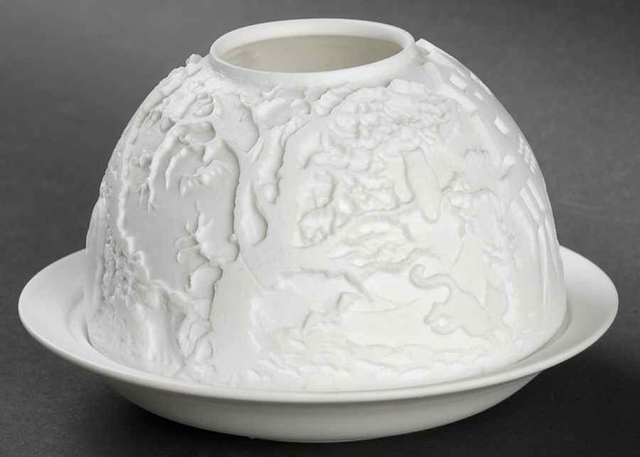 Bernardaud Lithophane Candle Votive Halloween - Boxed by Bernardaud-1