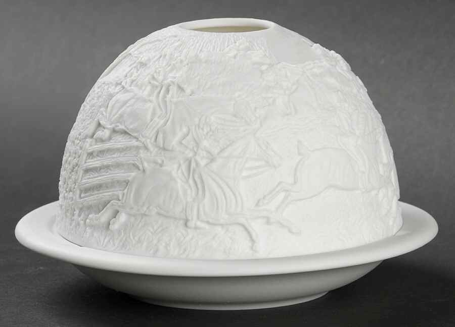 Bernardaud Lithophane Candle Votive The Hunt - No Box by Bernardaud-1