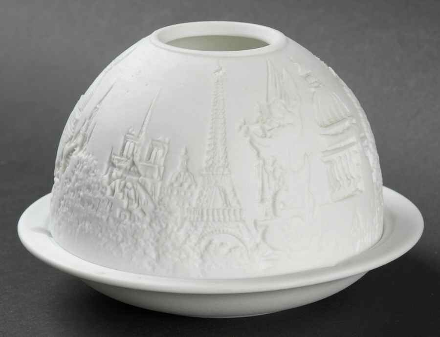 Bernardaud Lithophane Candle Votive Paris By Night - Boxed by Bernardaud-1