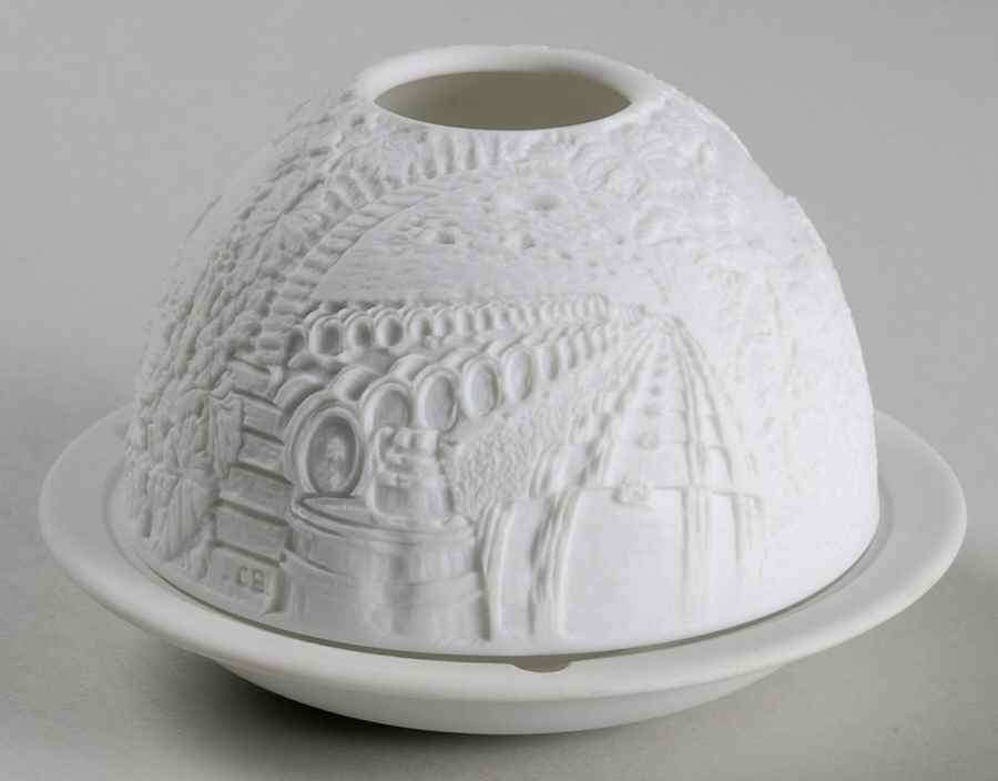 Bernardaud Lithophane Candle Votive The Grape Harvest - Boxed by Bernardaud-1