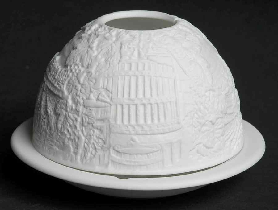 Bernardaud Lithophane Candle Votive Green Grapes - Boxed by Bernardaud-1