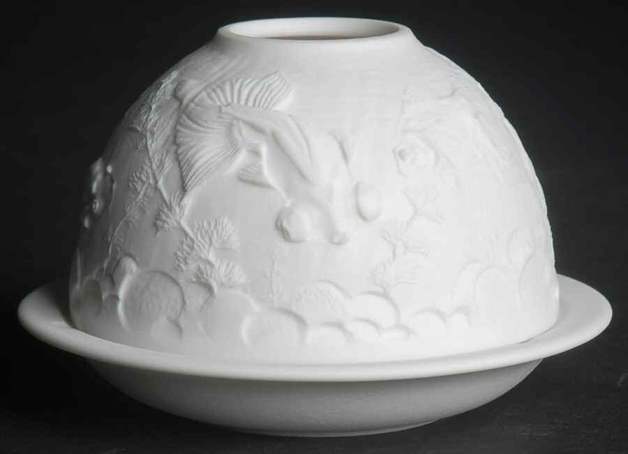 Bernardaud Lithophane Candle Votive Fish - Boxed by Bernardaud-1