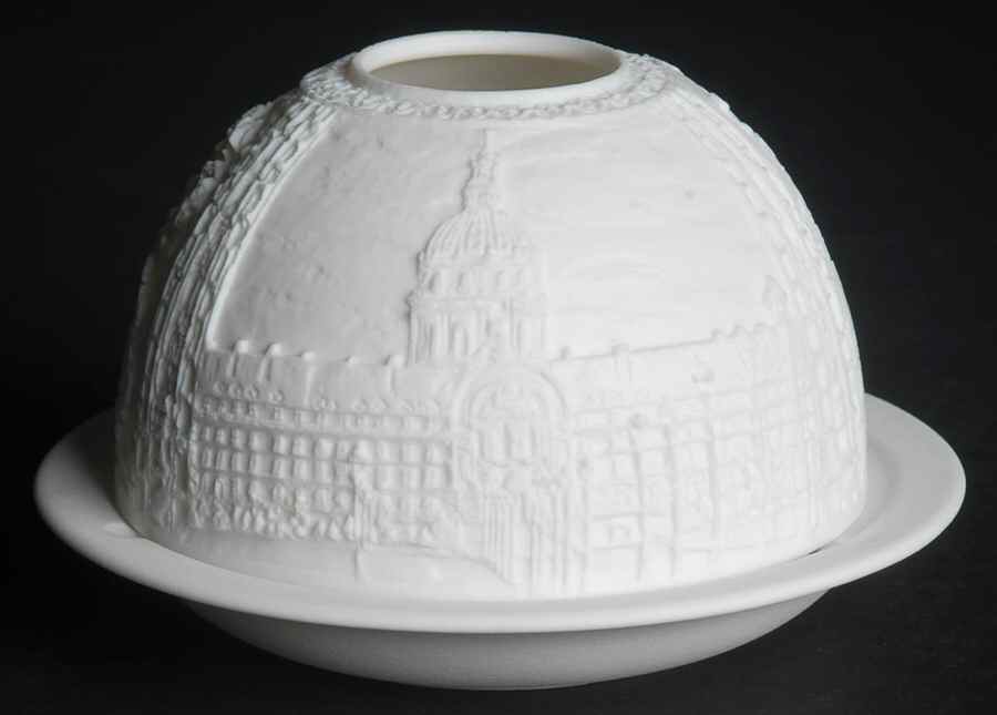 Bernardaud Lithophane Candle Votive Napoleon - Boxed by Bernardaud-1