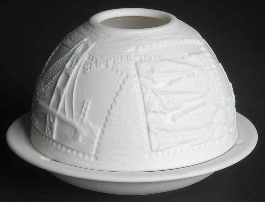 Bernardaud Lithophane Candle Votive San Francisco - Boxed by Bernardaud-1