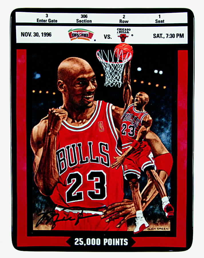 Michael Jordan:Ticket To Greatness 25,000 Points - No Box by Bradford Exchange-1